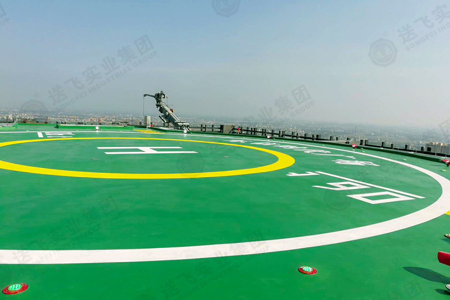 广东茂名·东信时代广场 屋顶直升机停机坪的灯光调试图1